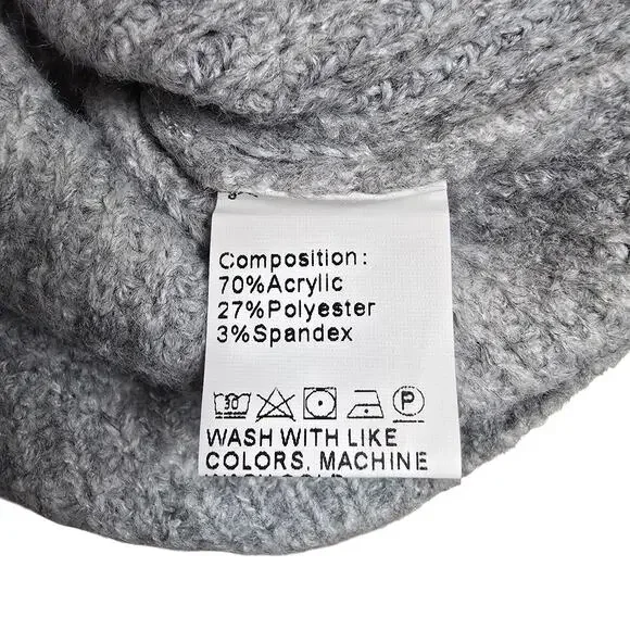 NWT Women's Medium Gray Mock Turtleneck Sweater Pull-On Skirt 2 Piece Set - Picture 12 of 12